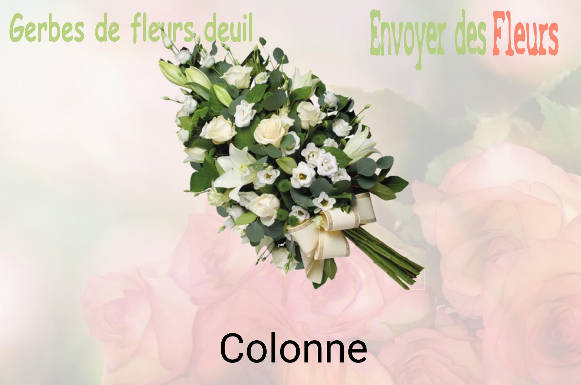 Gerbe de fleurs de deuil livrée à Colonne